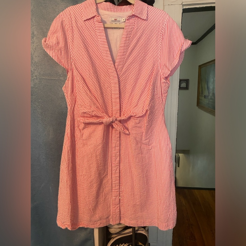 Vineyard Vines Pink Striped Dress